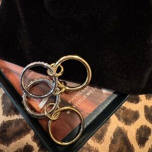 Elegant Gold and Silver Women's Ring Set